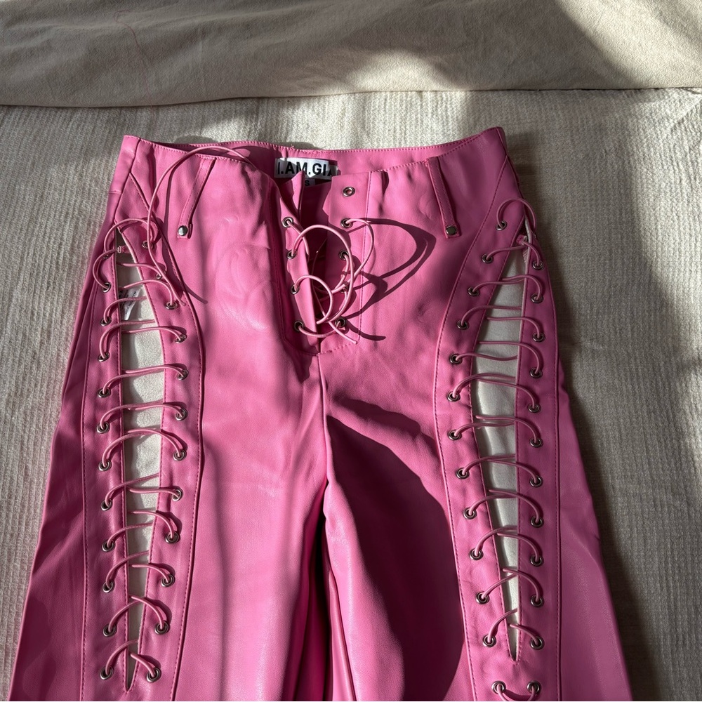 I AM GIA pink leather pants - worn ONCE!